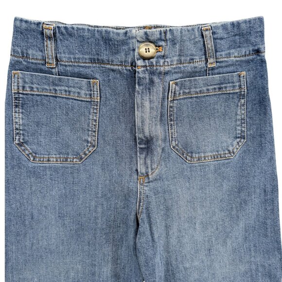 Pilcro Skipper Wide Leg Jeans Womens Blue High Rise Denim Size 28 - Picture 3 of 10